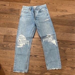 Agolde 90s blue jeans, distressed